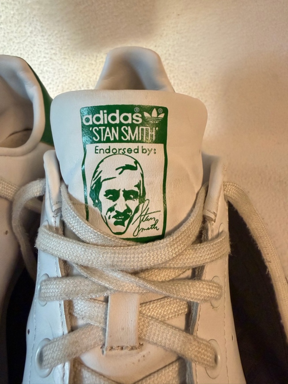 Adidas Stan Smith White and Green Low-Top Sneakers sz 13 - Picture 4 of 8